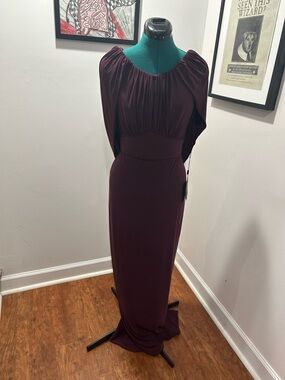 Mac Duggal 42076 ONE OF A KIND Elegant Burgundy Evening Gown